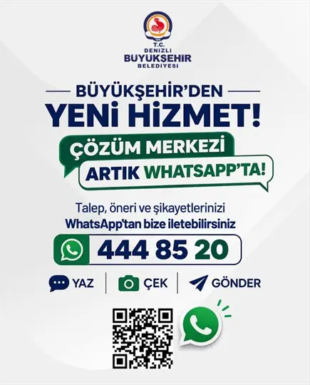 Denizli Büyükşehir Belediyesi WhatsApp Çözüm Merkezi’ni hizmete açtı