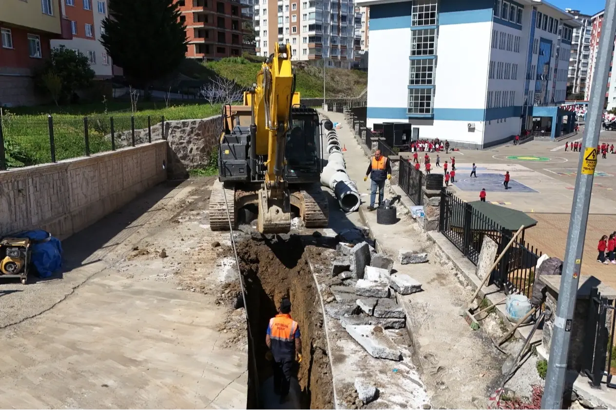 Trabzon Ortahisar’da altyapı güçlendirme çalışmaları sürüyor